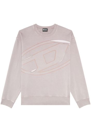 Diesel ripped-detail cotton sweatshirt - Grau