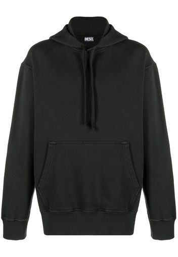 Diesel cotton long-sleeved hoodie - Schwarz