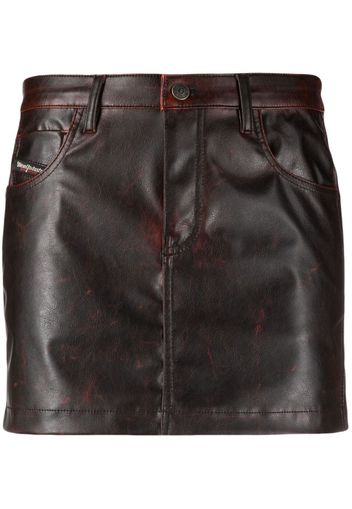 Diesel O-Kin faux-leather miniskirt - Braun