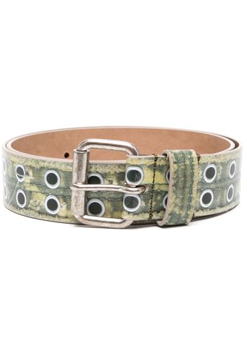 Diesel B-Trump trompe l'oeil leather belt - Gelb