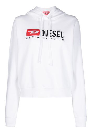 Diesel logo-detail cotton hoodie - Weiß