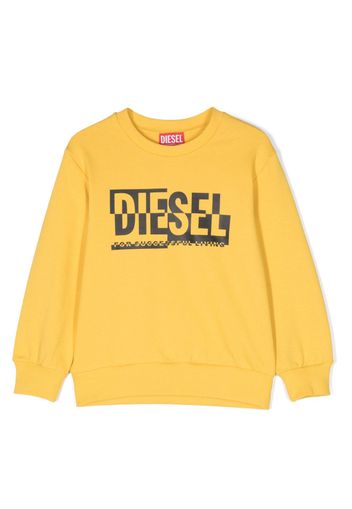 Diesel Kids logo-print cotton sweatshirt - Gelb