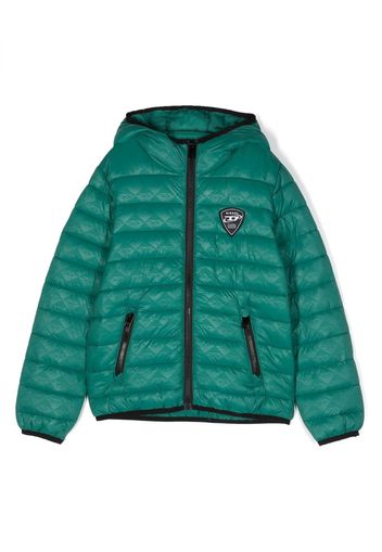 Diesel Kids Jkopu quilted hooded jacket - Grün