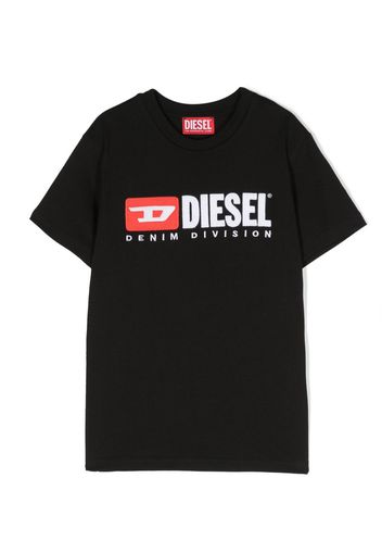 Diesel Kids logo-print cotton T-shirt - Schwarz