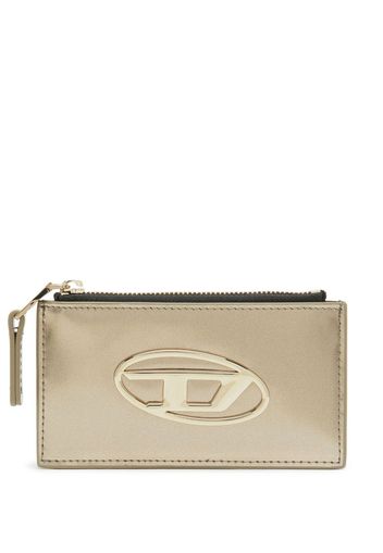 Diesel logo-plaque leather wallet - Nude