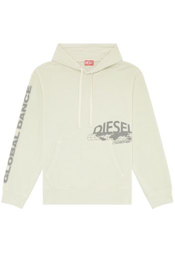 Diesel Hoodie mit Logo-Print - Nude