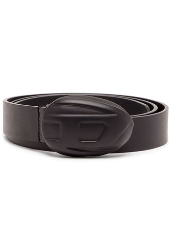 Diesel D-buckle leather belt - Schwarz