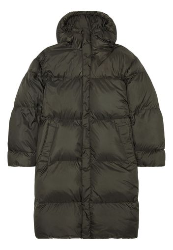 Diesel oval-D hooded puffer coat - Schwarz