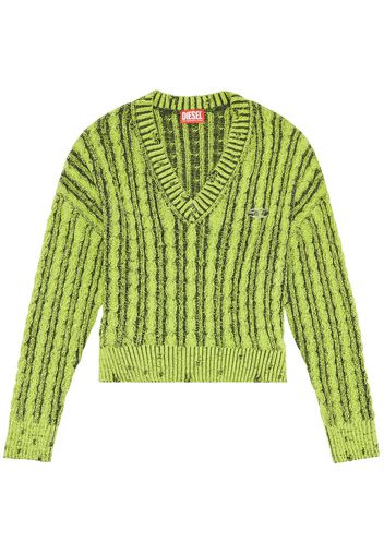 Diesel Grob gestrickter Pullover - Grün