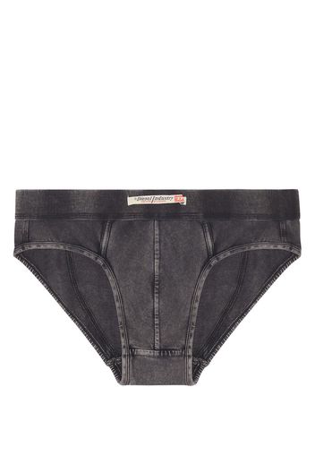 Diesel denim-effect stretch-cotton briefs - Schwarz