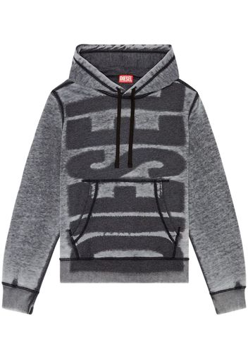 Diesel S-Ginn-Hood-L1 logo-print hoodie - Grau