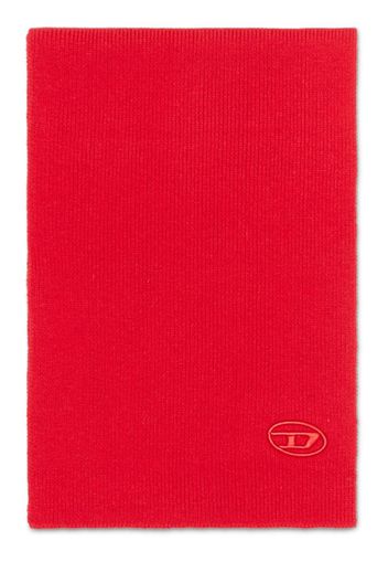 Diesel logo-embroidery knitted scarf - Rot