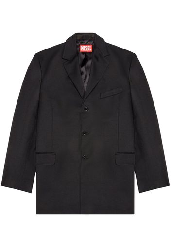 Diesel panelled single-breasted blazer - Schwarz