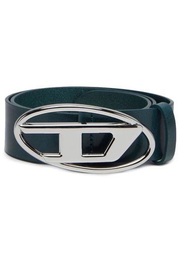 Diesel logo-buckle leather belt - Blau