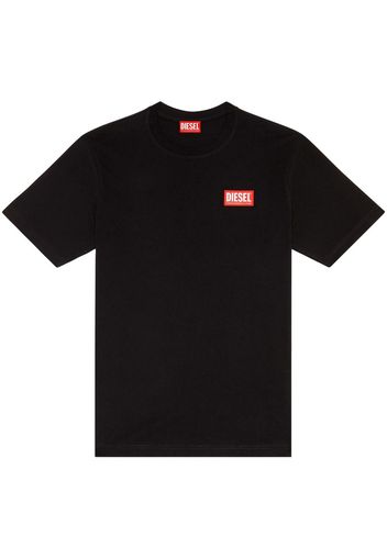 Diesel logo-patch cotton T-shirt - Schwarz