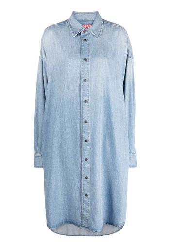 Diesel Oversized denim shirt dress - Blau