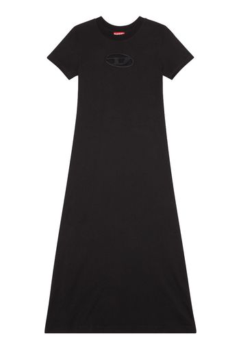 Diesel cut-out detail cotton flared dress - Schwarz