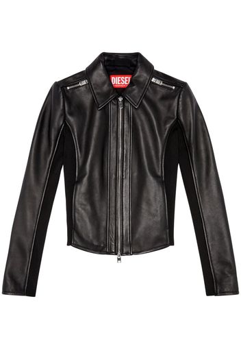 Diesel L-Sask leather biker jacket - Schwarz