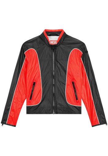 Diesel two-tone panelled bomber jacket - Schwarz