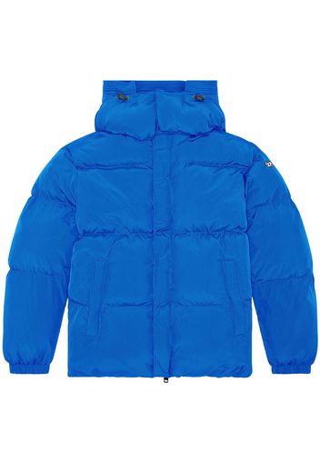 Diesel hooded zip-up padded jacket - Blau