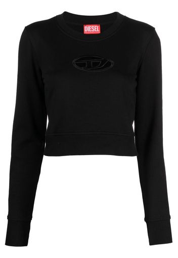 Diesel Cropped sweatshirt with cut-out logo - 9XX