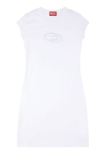 Diesel logo-patch mini dress - Weiß