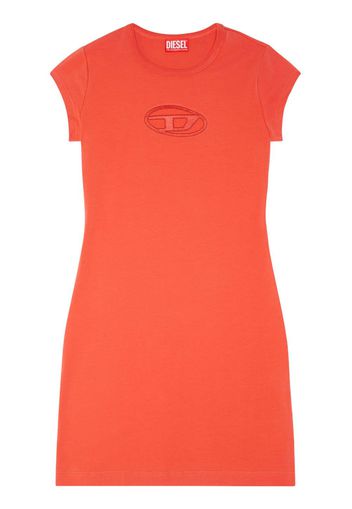 Diesel embroidered cotton dress - Orange