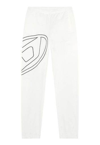 Diesel Oval-D embroidered track pants - Weiß
