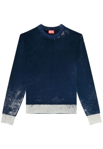 Diesel Pullover in Distressed-Optik - Blau