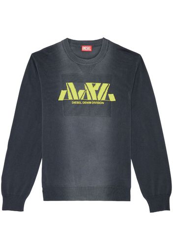 Diesel Gestrickter Intarsien-Pullover - Grau