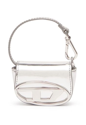 Diesel metallic leather bag charm - Silber