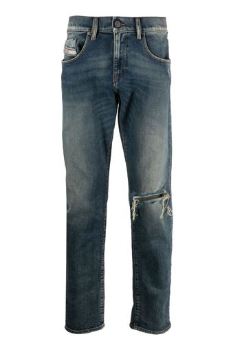 Diesel D-Strukt distressed-finish jeans - Blau