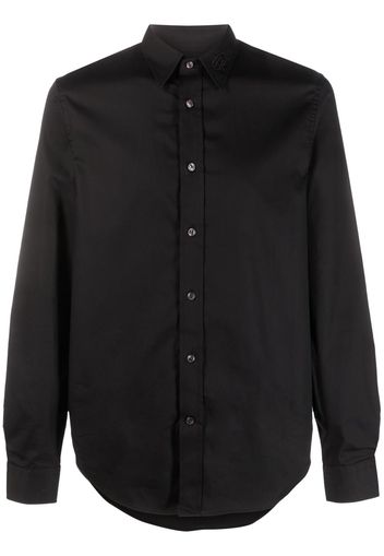 Diesel logo-embroidered cotton shirt - Schwarz