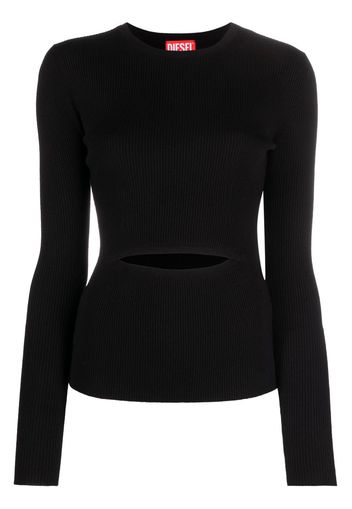 Diesel cut-out knitted jumper - Schwarz