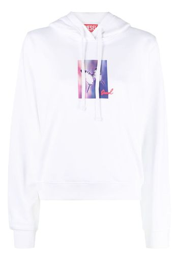 Diesel F-Reggy butterfly-print hoodie - Weiß