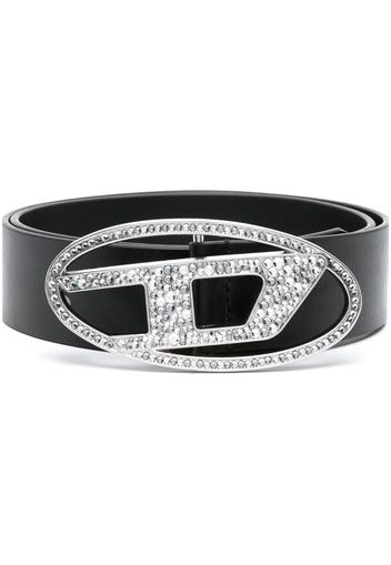 Diesel embellished D-logo buckle belt - Schwarz