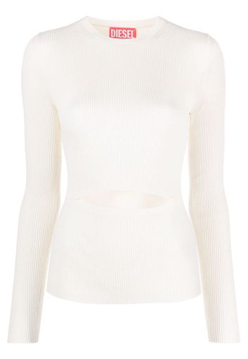 Diesel cut-out knitted jumper - Weiß