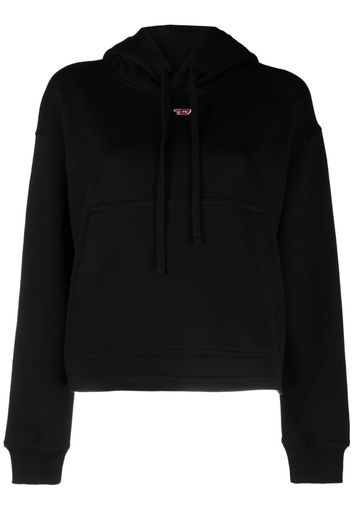 Diesel F-Jaral-Hood-D logo-embroidered hoodie - Schwarz