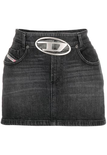 Diesel Oval D buckle denim skirt - Schwarz