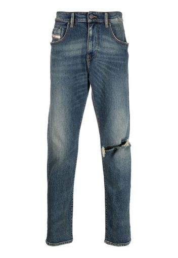 Diesel ripped mid-rise jeans - Blau