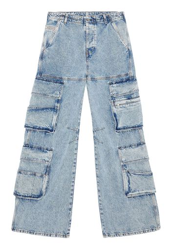 Diesel wide-leg cargo jeans - Blau