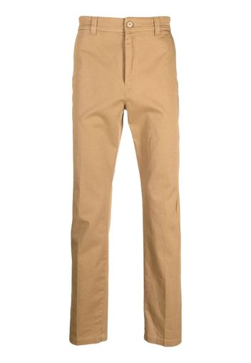 Diesel logo-embroidered chino trousers - Nude