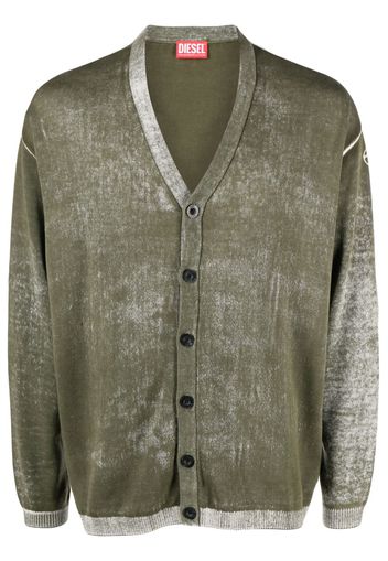 Diesel v-neck cotton cardigan - Grün