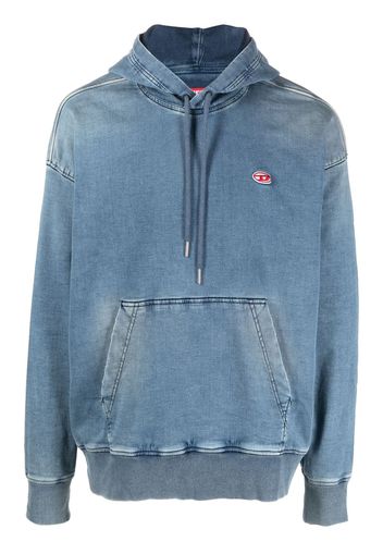 Diesel Jeans-Hoodie mit Kordelzug - Blau