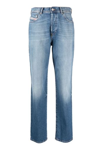 Diesel high-waist logo-patch jeans - Blau