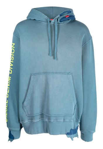 Diesel Hoodie mit Logo-Print - Blau