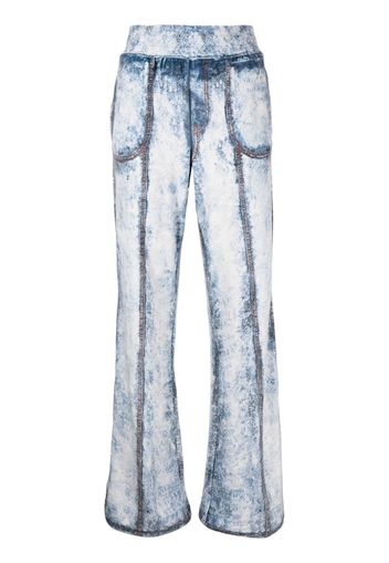 Diesel Khan elasticated-waistband bleached trousers - Blau