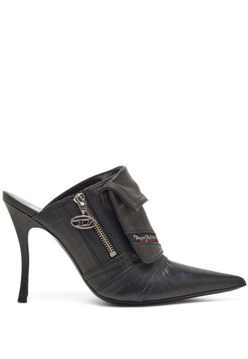 Diesel D-Venus Pocket leather mules - Braun