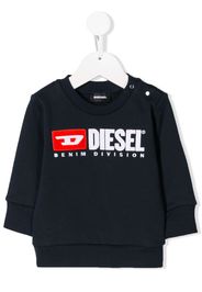 Diesel Kids Sweatshirt mit Logo-Print - Blau