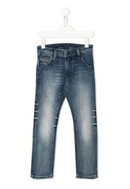 Diesel Kids Tapered-Jeans im Distressed-Look - Blau